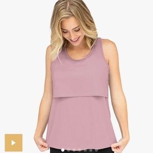 Kindred Braverly Breathable Keyhole Nursing & Maternity Top Soft Berry